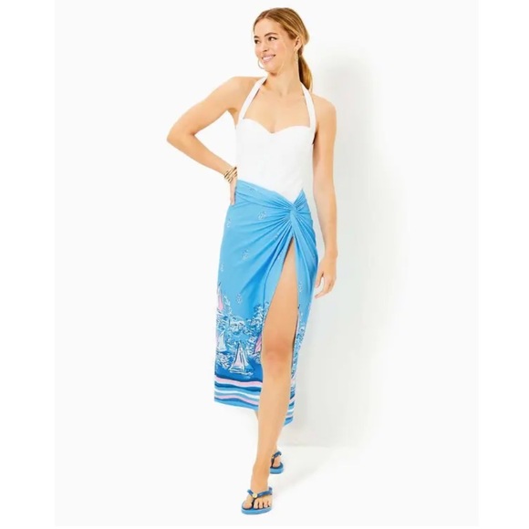 Lilly Pulitzer Other - VGUC Lilly Pulitzer Leevy Sarong Cover-Up in A Lil Nauti Engineered